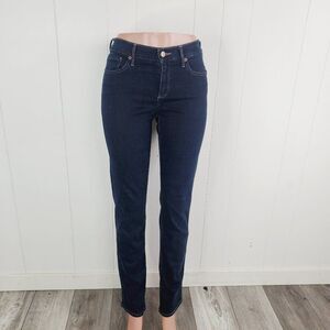Lucky Brand Women's Navy Dark Wash Denim Brooke Straight Leg Jeans Size 8/29
